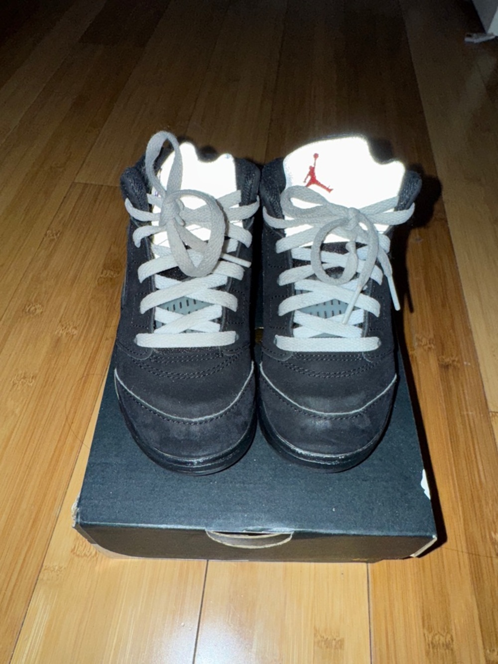 Jordan Black and Gray Sneakers with Red Jumpman